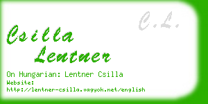 csilla lentner business card